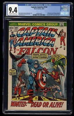 Buy Captain America #154 CGC NM 9.4 Off White To White 1st Appearance Jack Monroe! • 105.65£