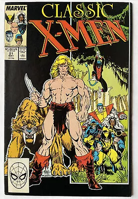 Buy Classic X-Men #21 • Reprints Uncanny X-Men #115! Arthur Adams Cover! Savage Land • 2.39£