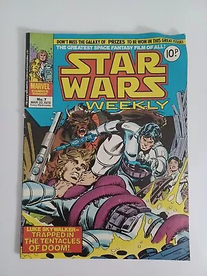 Buy MARVEL Star Wars Weekly Issue #7 UK - 1978 - Bronze Age Comic - Rare • 19.99£