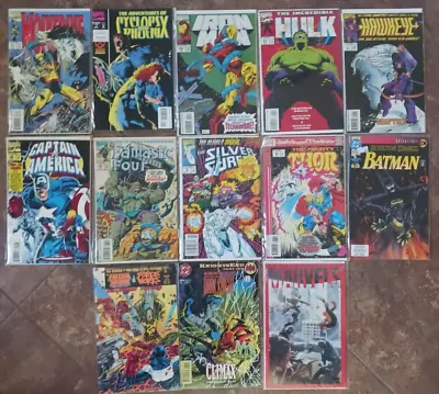 Buy Lot 0f 13 Batman Wolverine Hulk Silver Surfer Iron Man Thor Marvel Comics • 11.90£
