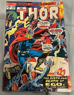 Buy The Mighty Thor No 228 - October 1974  Marvel Comics - Birty & Death Of Ego-Good • 3.98£