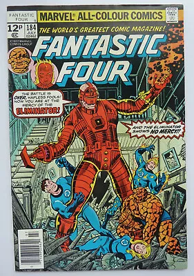 Buy Fantastic Four #184 - UK Variant - Marvel Comics - July 1977 F/VF 7.0 • 6.99£