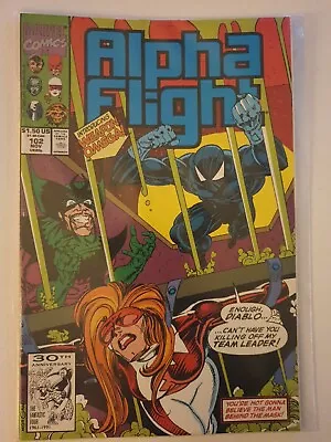 Buy Alpha Flight #102 Marvel Comics Oct 1991 NM + Bagged. Diablo +  1st Weapon Omega • 1.99£