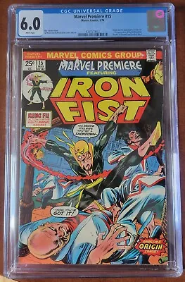 Buy Marvel Premiere 15 CGC 6.0 White Pages 1st Iron Fist • 176.13£
