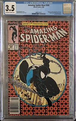 Buy Amazing Spider-man #300 Cgc 3.5 Vg- 1988 Newsstand 1st  Venom Marvel Comics • 252.95£