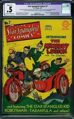 Buy Star Spangled Comics 7 CGC 1st Guardian 1942 Simon Kirby Robotman Doom Patrol 1 • 1,585.98£