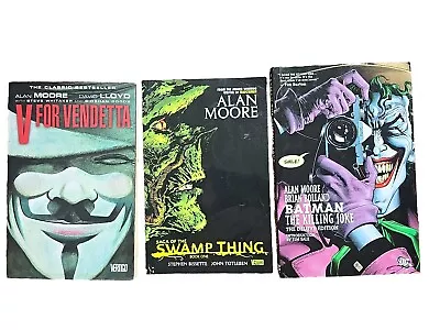 Buy ALAN MOORE 3 BOOKS: Swamp Thing, Book 1, V For Vendetta, Batman Killing Joke  • 15.99£