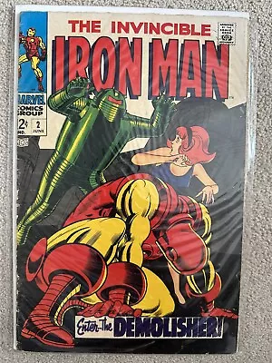 Buy Iron Man #2 1st Appearance Demolisher.  Marvel 1968 • 40£