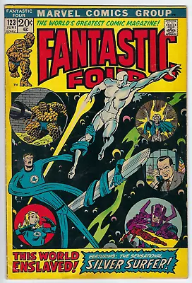 Buy Fantastic Four 123 (1972) VG/F 5.0 Buscema/Sinnott Silver Surfer Nixon Galactus • 18.94£