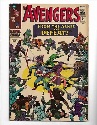 Buy Avengers 24 - Vg/f 5.0 - Kang The Conqueror- 2nd Ravonna Renslayer (1966) • 47.44£