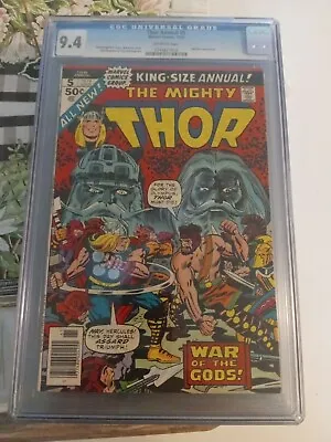 Buy THOR ANNUAL #5 1976 1st Toothgnasher Toothgrinder/ Hercules Appearance CGC 9.4 • 218.94£