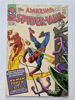 Buy Amazing Spider-man #21 Vg (4.0) February 1965 Human Torch Marvel Comics ** • 149.99£
