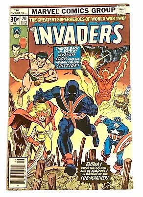 Buy Invaders #20 1977 9.0 VF/NM🔑 1st Union Jack Brian Falsworth • 47.43£