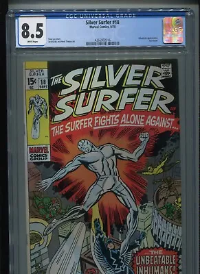Buy Silver Surfer #18 (1970) CGC 8.5 [WHITE PAGES] Final Issue! • 120.64£