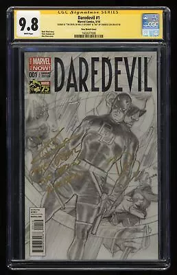 Buy Daredevil (2014) #1 CGC NM/M 9.8 Signed Charlie Cox! Ross Sketch Variant • 256.38£
