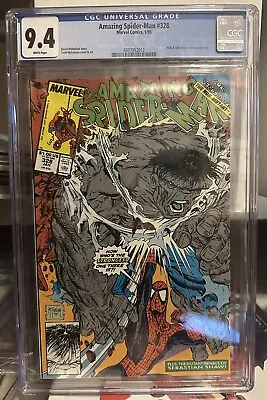 Buy Amazing Spider-Man #328 1990 CGC 9.0 Todd McFarlane Art CGC 9.4 White Pages Hulk • 54.41£
