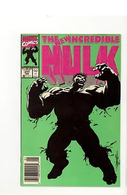 Buy Incredible Hulk 377 F+ Fine+ Newsstand 1st Appearance Professor Hulk 1990 • 8.72£
