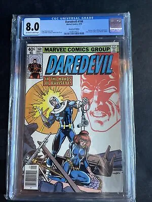Buy Daredevil #160 - CGC 8.0 - BULLSEYE & BLACK WIDDOW Appearance - 1979 • 51.62£