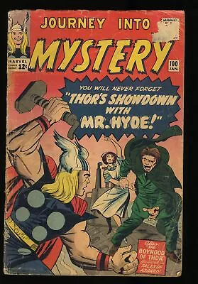 Buy Journey Into Mystery #100 GD+ 2.5 Mister Hyde! Jack Kirby Art! Marvel 1964 • 34.83£
