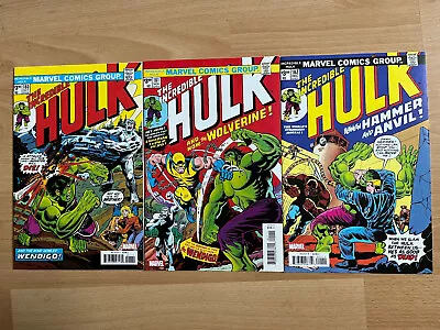 Buy Incredible Hulk  180 181 182 NM  Facsimiles 2019 2020 Reprints 1st Wolverine • 49.95£