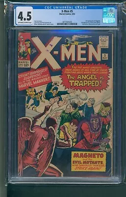 Buy X-Men 5 CGC 4.5 OWtW Pages Magneto Scarlet Witch 1964 • 319.81£