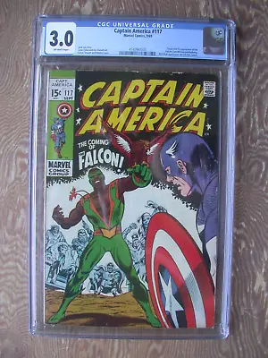 Buy Captain America   #117   CGC 3.0   Origin And 1st Appearance Of The Falcon • 158.12£
