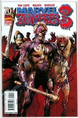 Buy Marvel Zombies 3 #4 Df Dynamic Forces Signed Land Captain Britain Coa Ltd 20 • 24.95£