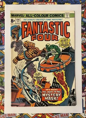 Buy Fantastic Four #154 - Jan 1975 - Mystery Villain Appearance! - Vfn- (7.5) Pence! • 9.99£
