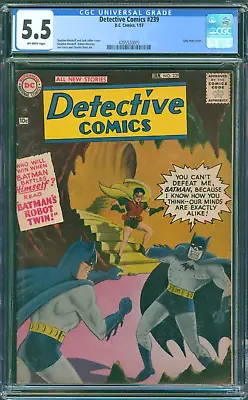 Buy Detective Comics #239 Cgc Graded 5.5 Batman's Robot Twin Grey Tone Cover Dc 1957 • 299.81£