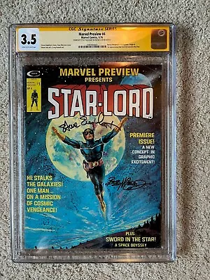 Buy Marvel Preview #4 CGC 3.5 SS Signed X2 Englehart Mcleod 1st Appearance Star-Lord • 399.75£