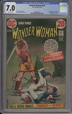 Buy Wonder Woman #202 - Cgc 7.0 - 1st Full App Of Fafhrd And Gray Mouser • 91.70£