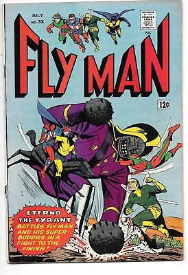 Buy FlyMan #32 #33 Silver Age Black Hood Shield And Comet Appearance 1965 • 20.56£