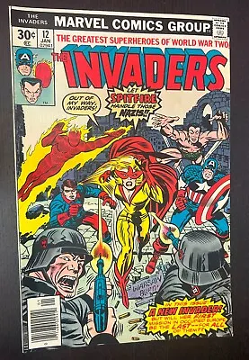 Buy INVADERS #12 (Marvel Comics 1977) -- 1st Appearance SPITFIRE -- FN • 7.71£