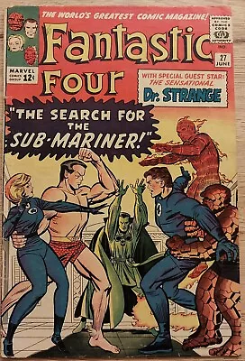 Buy 1964 Fantastic Four #27 Marvel Comic Dr. Strange Lower Mid Grade • 85.46£