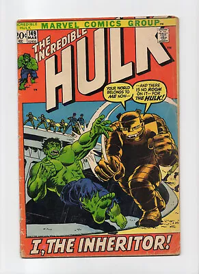 Buy The Incredible Hulk #149 (1972) Bronze Age Marvel | Trimpe Art | 1st Inheritor • 7.99£