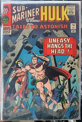Buy Tales To Astonish #76 (1966) Sub-Mariner & Hulk Silver Age Marvel Comics GD • 11.83£
