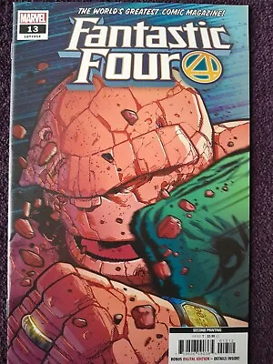 Buy Comics: Fantastic Four 13 2019 2nd Print,the Thing Versus Immortal Hulk. • 15£