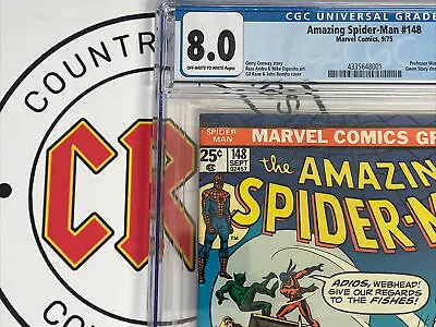 Buy Marvel Comics (9/75) Amazing Spider-Man #148 CGC 8.0 • 94.78£