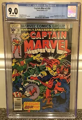 Buy Captain Marvel #50 Cgc 9.0 1st First Appearance Of Dr Minerva Avengers App • 67.20£