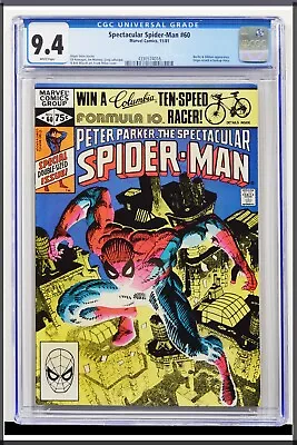 Buy Spectacular Spider-Man #60 CGC Graded 9.4 Marvel 1981 White Pages Comic Book. • 71.49£