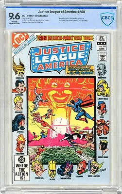 Buy Justice League Of America  #208  CBCS  9.6   NM+   White Pgs 11/82  Justice Soci • 106.87£