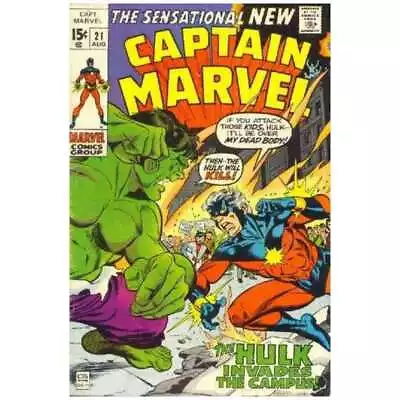 Buy Captain Marvel (1968 Series) #21 In Very Good + Condition. Marvel Comics [z& • 14.97£