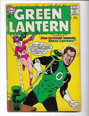 Buy Green Lantern 26 - Vg 4.0 - Hector Hammond - Star Sapphire - Pieface (1964) • 33.76£