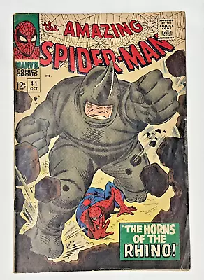 Buy AMAZING SPIDER-MAN #41 VG 1966 1st App. Rhino Marvel Comics • 239.68£