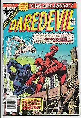 Buy Daredevil ANNUAL #4 MARVEL COMIC BOOK Black Panther - Namor The Sub-Mariner 1976 • 15.98£