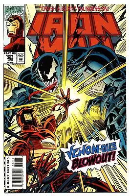 Buy IRON MAN #302 VF, Vs. Venom, Marvel Comics 1994 • 23.72£