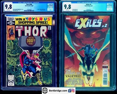 Buy THOR 300 CGC 9.8 WHITE PAGES 1st NEW GODS 💎 EXILES 2 CGC 9.8 WP 1st VALKYRIE • 312.67£