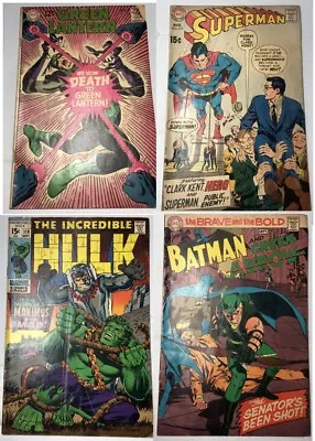 Buy Lot 60s DC Comics Batman Green Arrow 85 Superman 219 Green Lantern 64 Hulk 119 • 35.57£