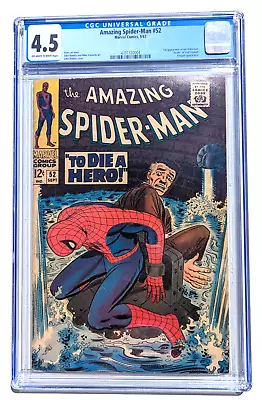 Buy Amazing Spider-Man #52 1967 CGC 4.5 *KEY ISSUE* 3rd Appearance Kingpin! • 92.48£