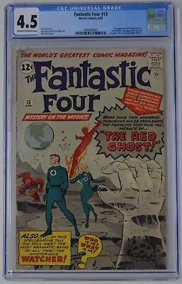 Buy Fantastic Four # 13 (1963) CGC 4.5 CREAM TO OFF-WHITE Pages • 553.43£